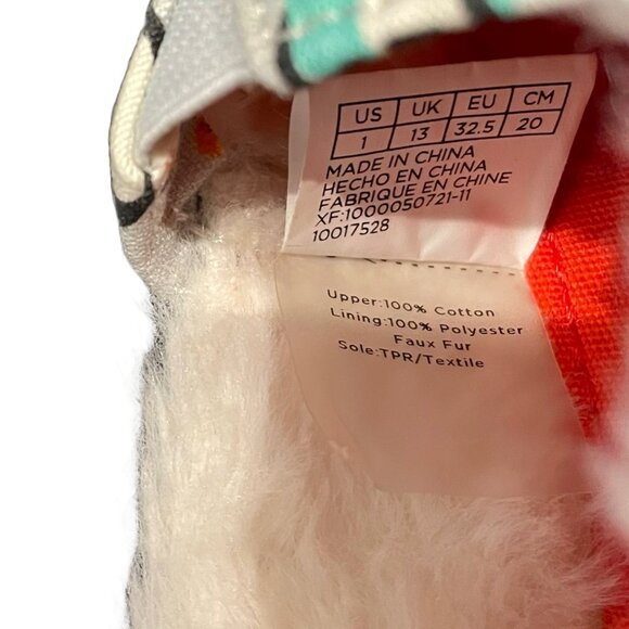 Kids Penguin Print Slip-On Shoes — Faux Fur Lined — TOMS Size 1 NWOT - Picture 6 of 8